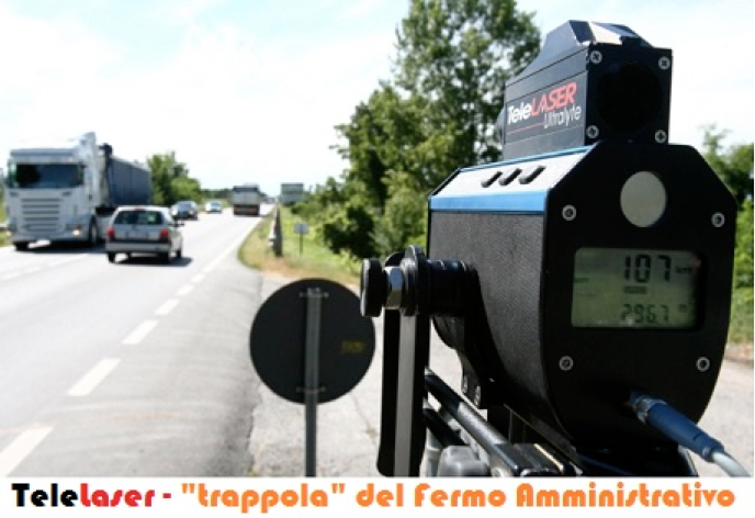 Telelaser Tracks filma le auto in fermo amministrativo