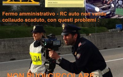 Fermato per un controllo con auto in fermo amministrativo cosa rischio?